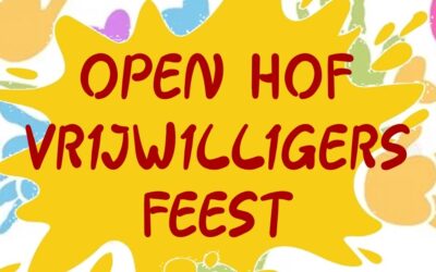 Zaterdag 12 oktober: vrijwilligersfeest